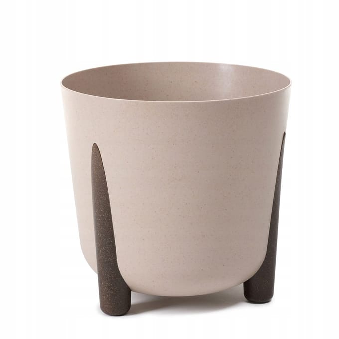 Frida Eco Koffiepot 30cm Latte - Stijlvolle Plantenbak met Koffiegeur