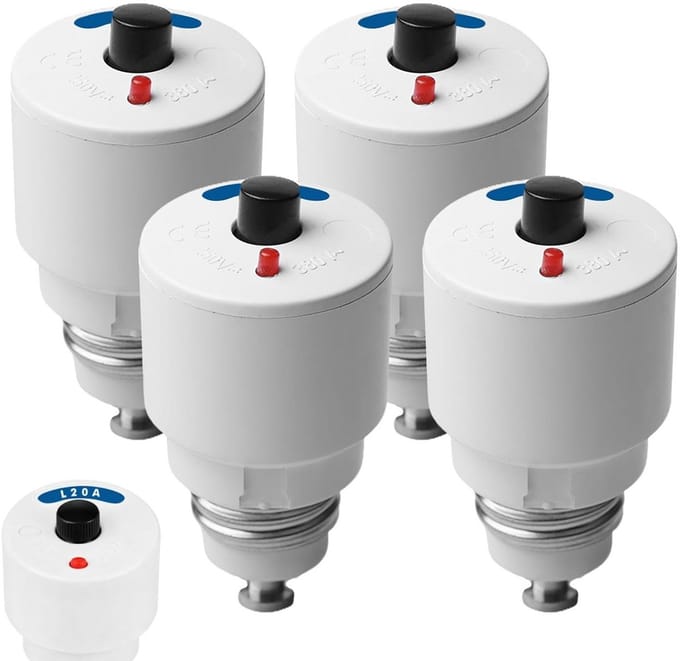 4 stuks Schroefzekeringsautomaat 20A E27 Middentragend voor Oude Elektrische Verdeling