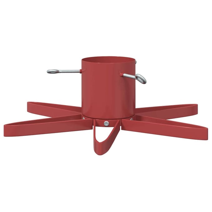 vidaXL - Kerstboomstandaard - Rood - 50 - x - 50 - x - 15,5 - cm - Staal