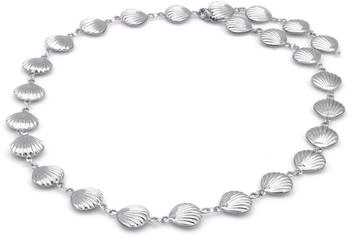 Damesketting – RVS – Schelpendesign – Zilver – Elegant & Tijdloos
