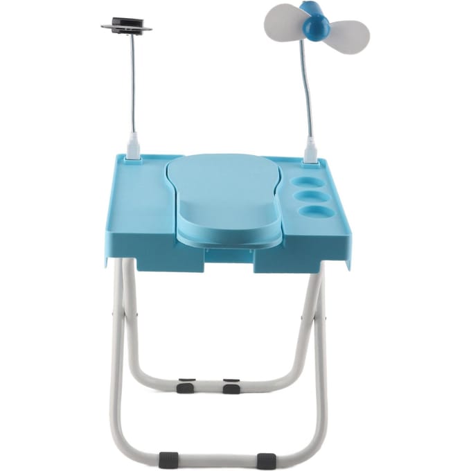 Pedicure Voetsteun Antislip Professioneel Verstelbaar Pedicure Standaard Kit met LED Vergrootglas Droogventilator gray
