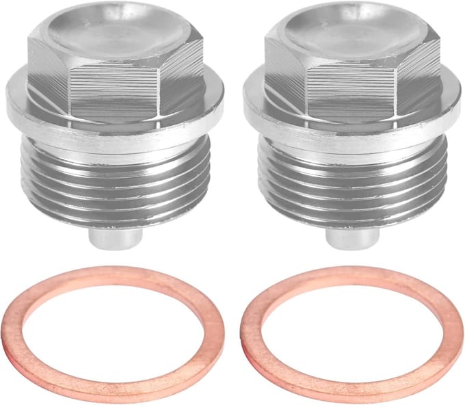 2 Set M24x1.5 Oil Drain Plug - Aluminium - Zilverkleurig