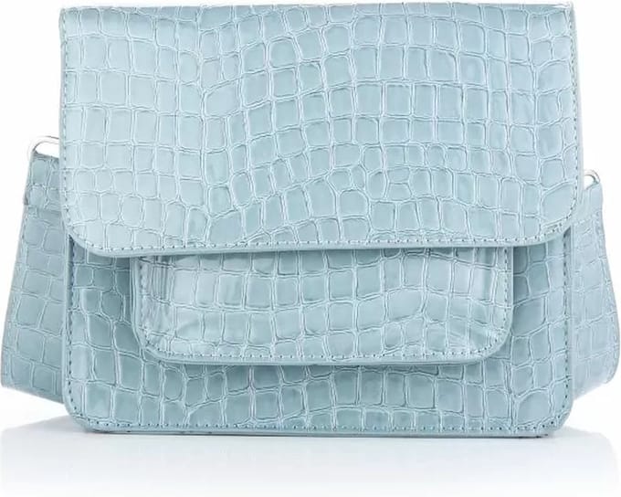 Bijoutheek Tas Crossover Tas Croco Glans Blauw