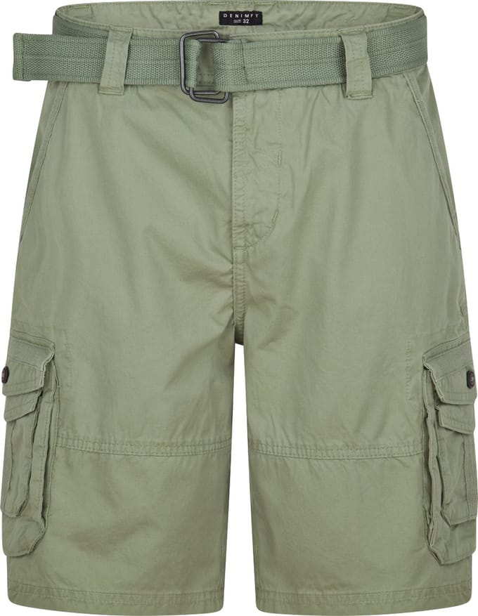 DENIMFY Heren Short DFUlli regular/straight Groen Volwassenen Cargo shorts / korte broek