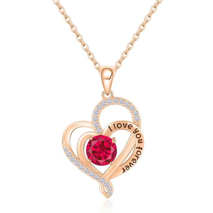 QoF Kristal Hart Rood I Love You Forever – Lengte 45cm