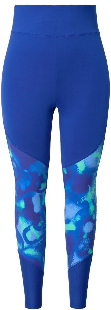 Ulla Popken - Dames - Sportlegging sneldrogend hoge taille ritszak - Kobaltblauw - Maat 42+