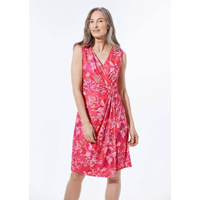 Jurk - roze / oranje / gebloemd - Gr. 21 van Goldner Fashion