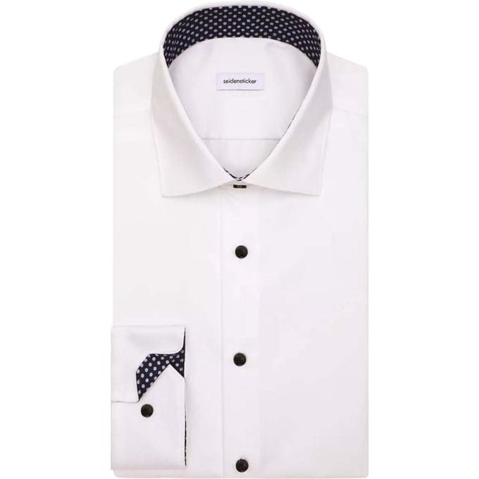 Seidensticker New Kent Slim Fit - Overhemd - Extra Lange Mouwen – Wit – Maat 39