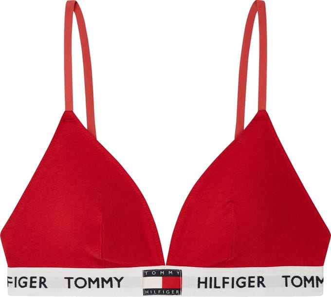 Tommy Hilfiger dames Tommy 85 triangel BH - katoen gevoerd - rood