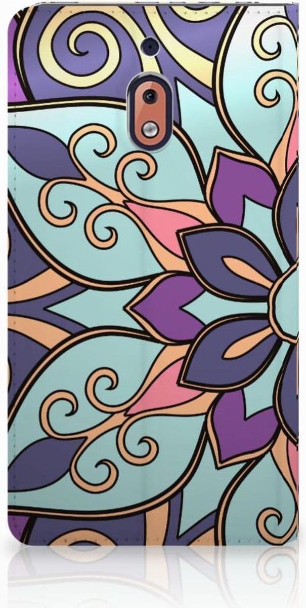 Nokia 2.1 2018 Smart Cover Purple Flower