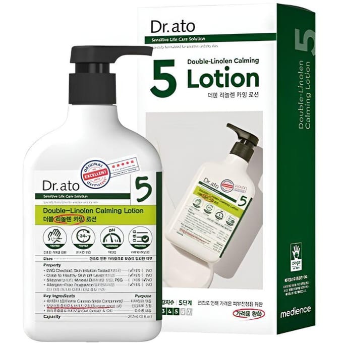 Dr.ATO Dubbele Linolen Kalmerende Lotion voor Droge & Jeukende Huid 267ml white