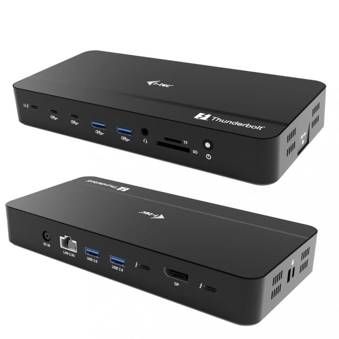 I-Tec - docking station - USB-C / USB4 / Thunderbolt 3 / Thunderbolt 4 / Thunderbolt 5 - 2 x Thunderbolt 5 DP - 1GbE 2.5GbE