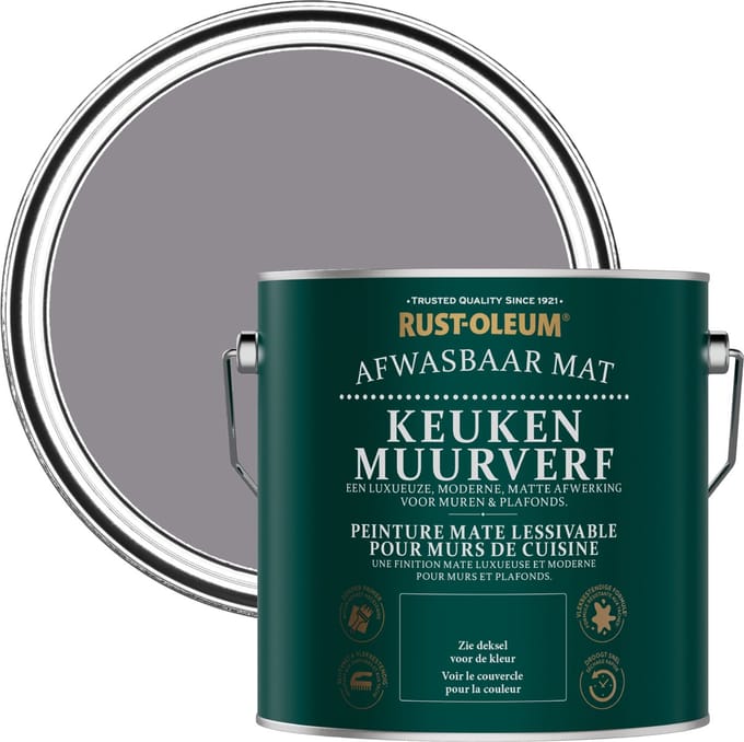 Rust-Oleum Paars Keuken muurverf - Iris 2,5L