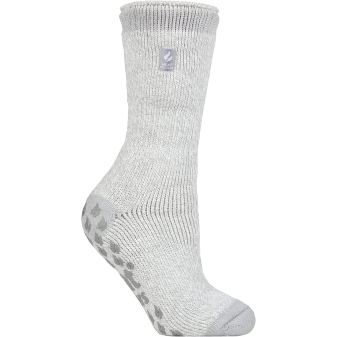 Heat Holders Dames Winter Thermische Slipper Sokken - Zilvergrijs (Florence)