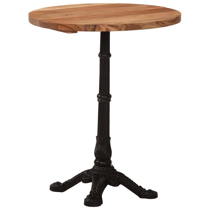 vidaXL - Bistrotafel - Ø - 60x76 - cm - massief - acaciahout