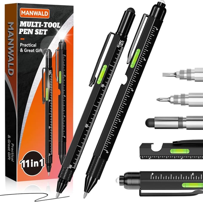 Multitool Pen met 11 Functies Cadeau voor Mannen