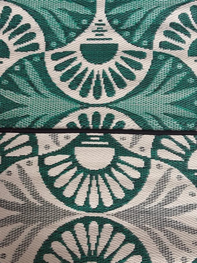 Buitenkleed 180-270cm, groen/zwart/creme