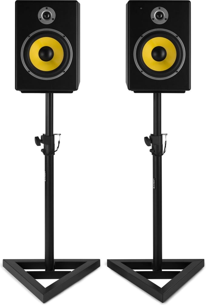 Set van 2 Vonyx Studio monitor speakerstandaards in hoogte verstelbaar