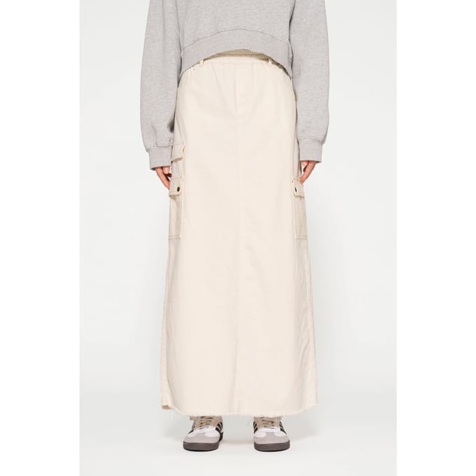 10DAYS Maxi Skirt Twill Ecru Größe: M | Maxiröcke Outlet | Damen | Braun