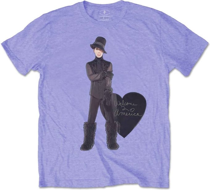 Prince - Heart Purple Heren T-shirt - M - Paars