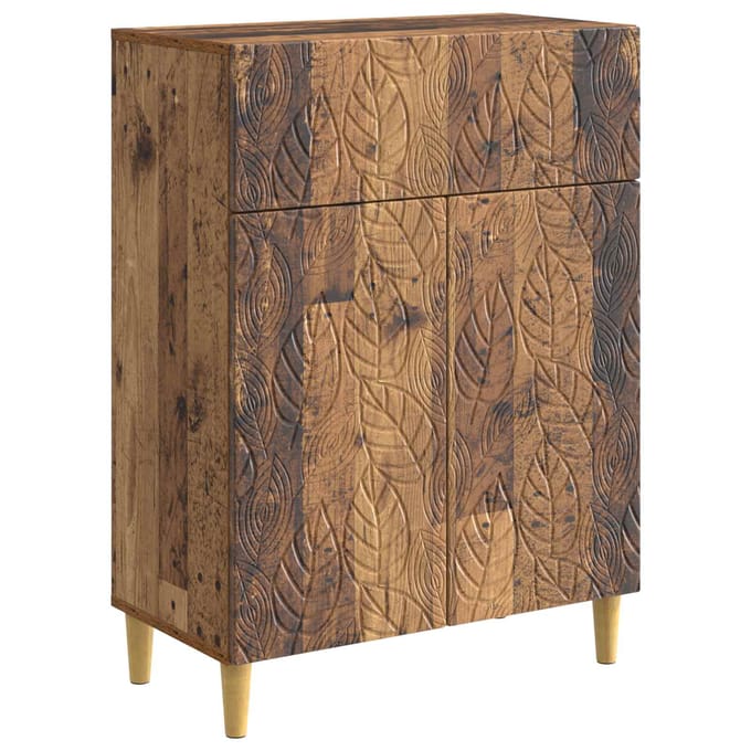 vidaXL - Dressoir - Oud - hout - 66 - x - 34,5 - x - 90 - cm - Bewerkt - hout