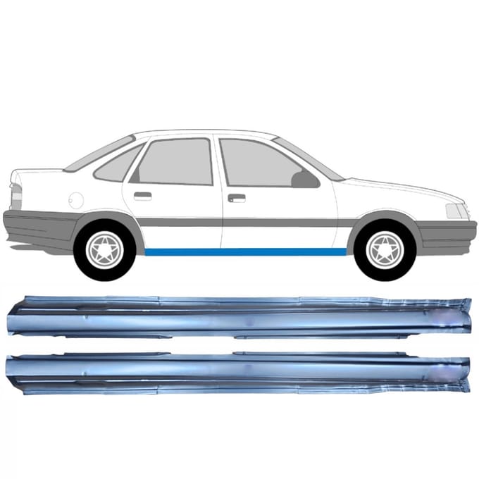 Volledige dorpel voor Opel Vectra A Cavalier 1988-1995 / Links + Rechts / Set