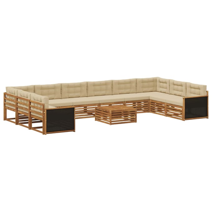 vidaXL - Sofa-Sets - 11 - st - Massief - Acacia - Hout