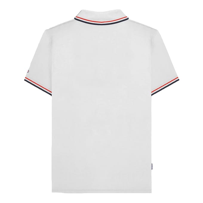 Lambretta Heren SS25 Twin Tip Poloshirt (Wit, Rood, Marine)
