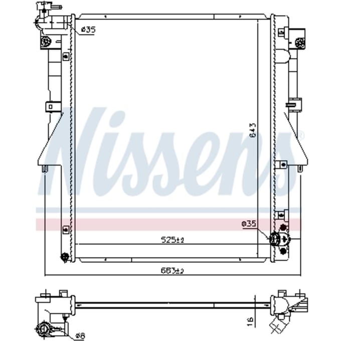 Radiator NISSENS 606549