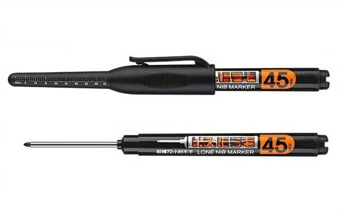 Diepgat markeerstift zwart marker dry
