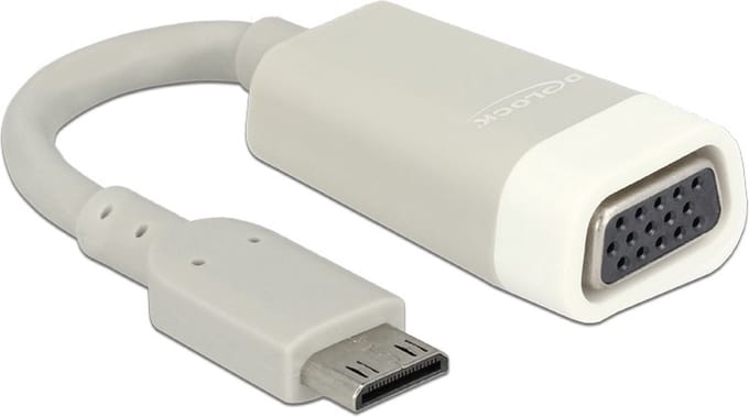 Premium Mini HDMI naar VGA adapter - compact / grijs - 0,15 meter
