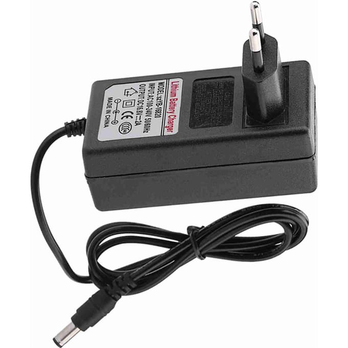 Vervangende DC 16,8V 2A-stroomadapter Lithium-ionbatterijlader Veilig opladen gray