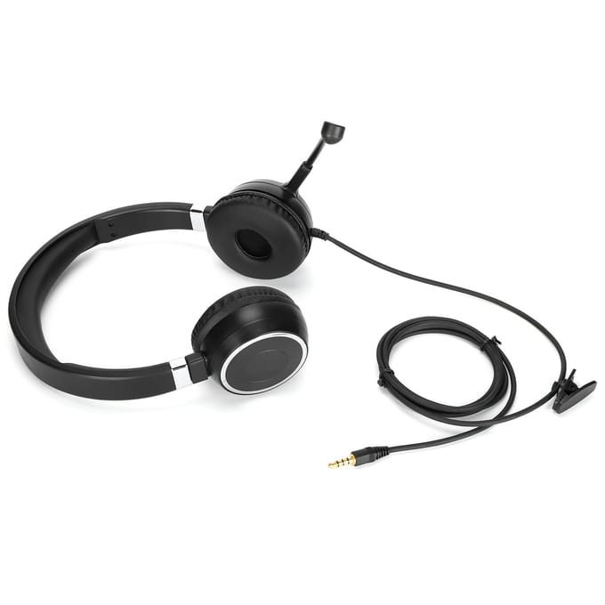 Binaurale Headset Kantoorheadset met Microfoon en o-bediening voor 3,5 mm Connector en USB-interface