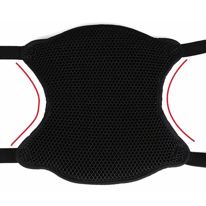Motorfiets Koeler-Zitovertrek Universele Kussenbeschermer Zonnescherm Mat Mesh Zitting Zonnekussen black