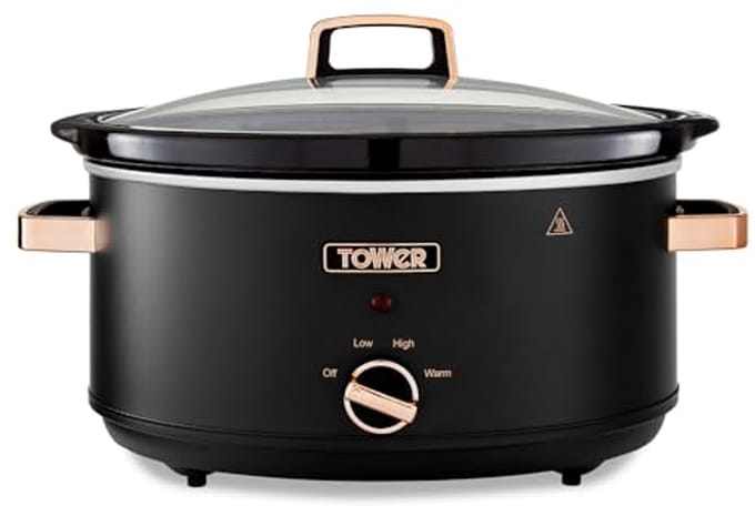 Langzame Kookpan 6,5 Liter met 3 Warmte-instellingen en Cool Touch Handgrepen