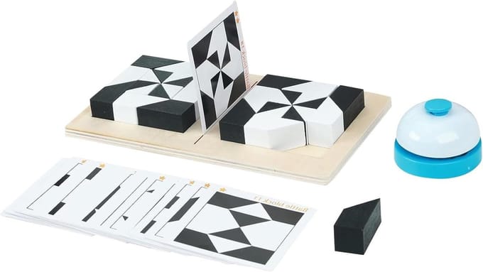 Houten Puzzelblokken - Educatief Breinbreker - Probleemoplossend Vermogen - Samen Spelen Mogelijk - 25 x 15 x 0.1 cm