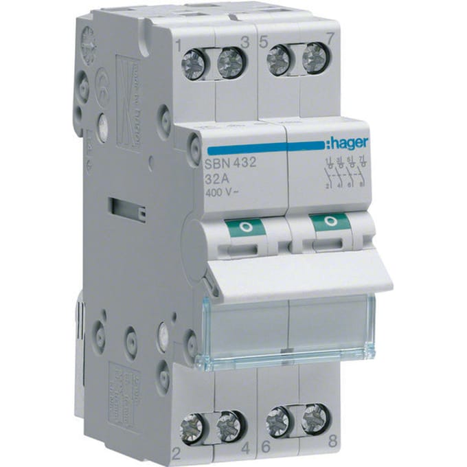 Hager modulaire schakelaar 4P 32A 400V - SBN432