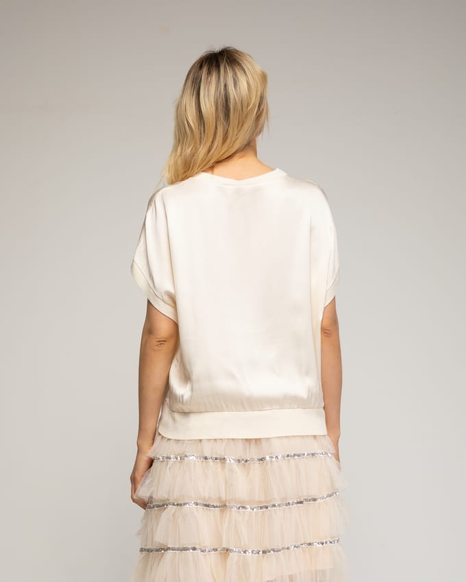 Oversized satijnen top