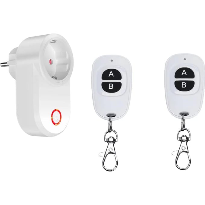 Prise Intelligente Sans Fil 433Mhz Télécommande Socket EU FR Étanche Télécommande 15A 110V 220V Prise RF pour Appareils Ménagers Lampe ON OFF verte fluorescente