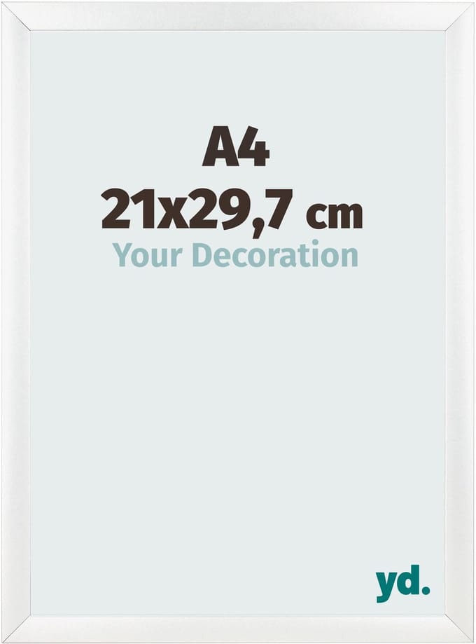 Your Decoration - Fotolijst A4 21x 29,7 cm - MDF - Wit Mat - Pisa