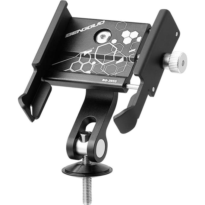 Mobiele Telefoonhouder Fiets Smartphone Houder Roterende Mobiele Telefoonklem zwart