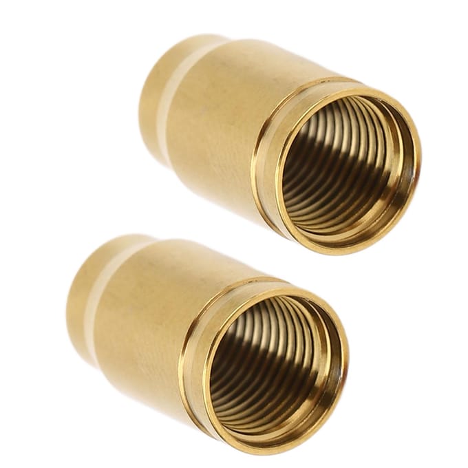 2 Pak Fietspompventiel Dopjes Ti Legering Stofdicht Heavy Duty Universeel Fietsband Ventielsteel Dop Afdekking beige