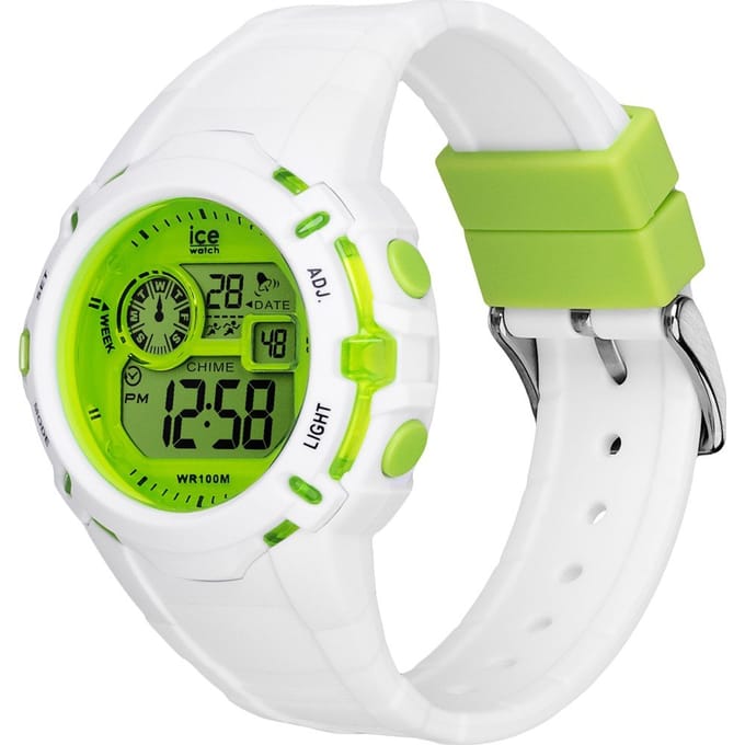 Ice Watch ICE digit explorer - White lime 024004 Horloge - Siliconen - Wit - Ø 41 mm