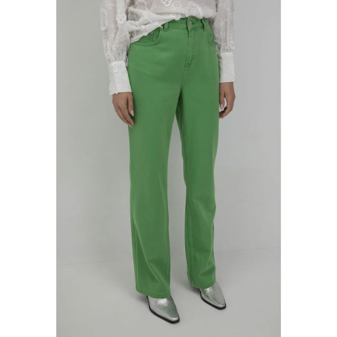 Josephine & Co Serge Pants Parrot Green Größe: 36 | Stoffhosen Outlet | Damen | Grün