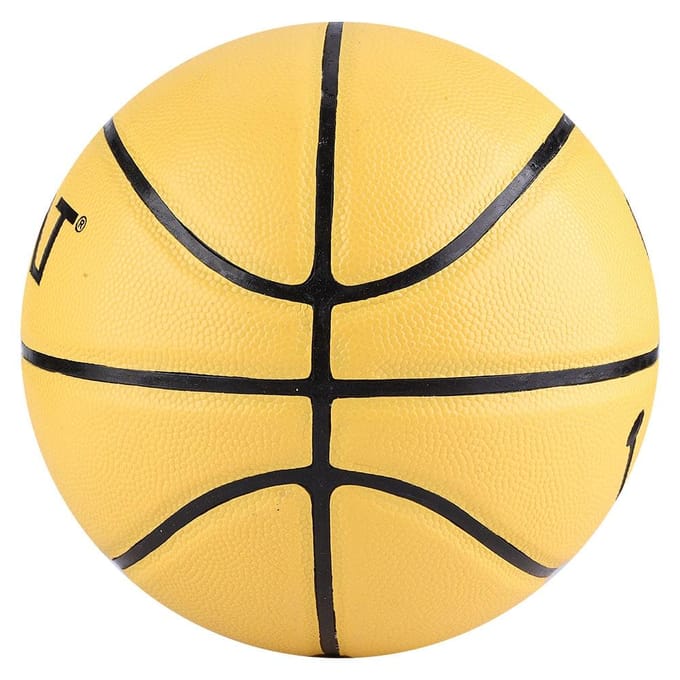 5e Coole Basketbal Hoge Elasticiteit Slijtvast Lederen Bal Geel yellow