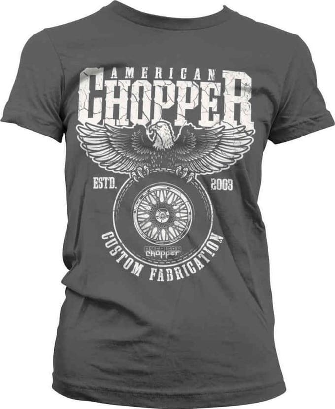 American Chopper Dames Tshirt -L- Custom Fabrication Grijs