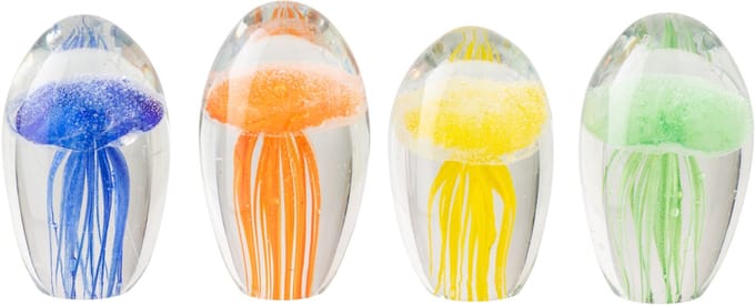 J-Line presse-papier Kwal - glas - mix - set van 4
