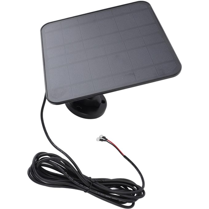 6V 5W Zonnepaneel voor Video Deurbel IP65 Waterbestendig met 9,8ft Kabel 360 graden Verstelbare Beugel gray