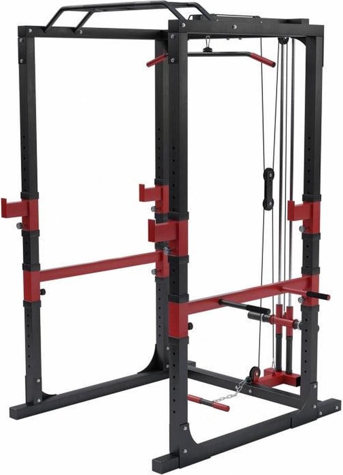 Gorilla Sports Power Cage - Power Rack - kracht Station - Smith Machine - Incl. Pull-up bar - Dip Bars