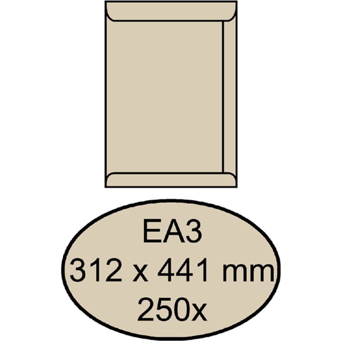Envelop Quantore akte EA3 312x441mm cremekraft 250 stuks